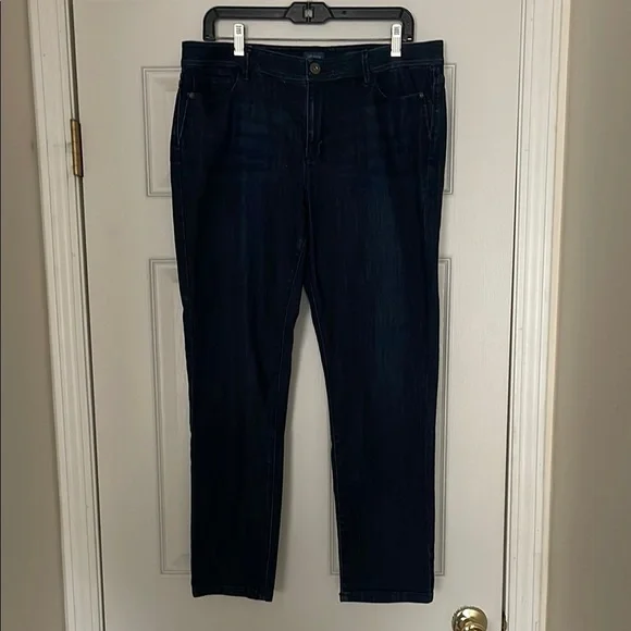 J Jill - Women's Dark Blue Jeans - slim Ankle - size 14 - Picture 2 of 6